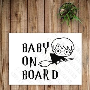 *2 for $20* Harry Potter Baby On Board Vinyl Decal Sticker Handcrafted
